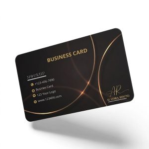 700 GSM Gold Foil Spot UV Velvet Laminated Rounded Corners Business Card