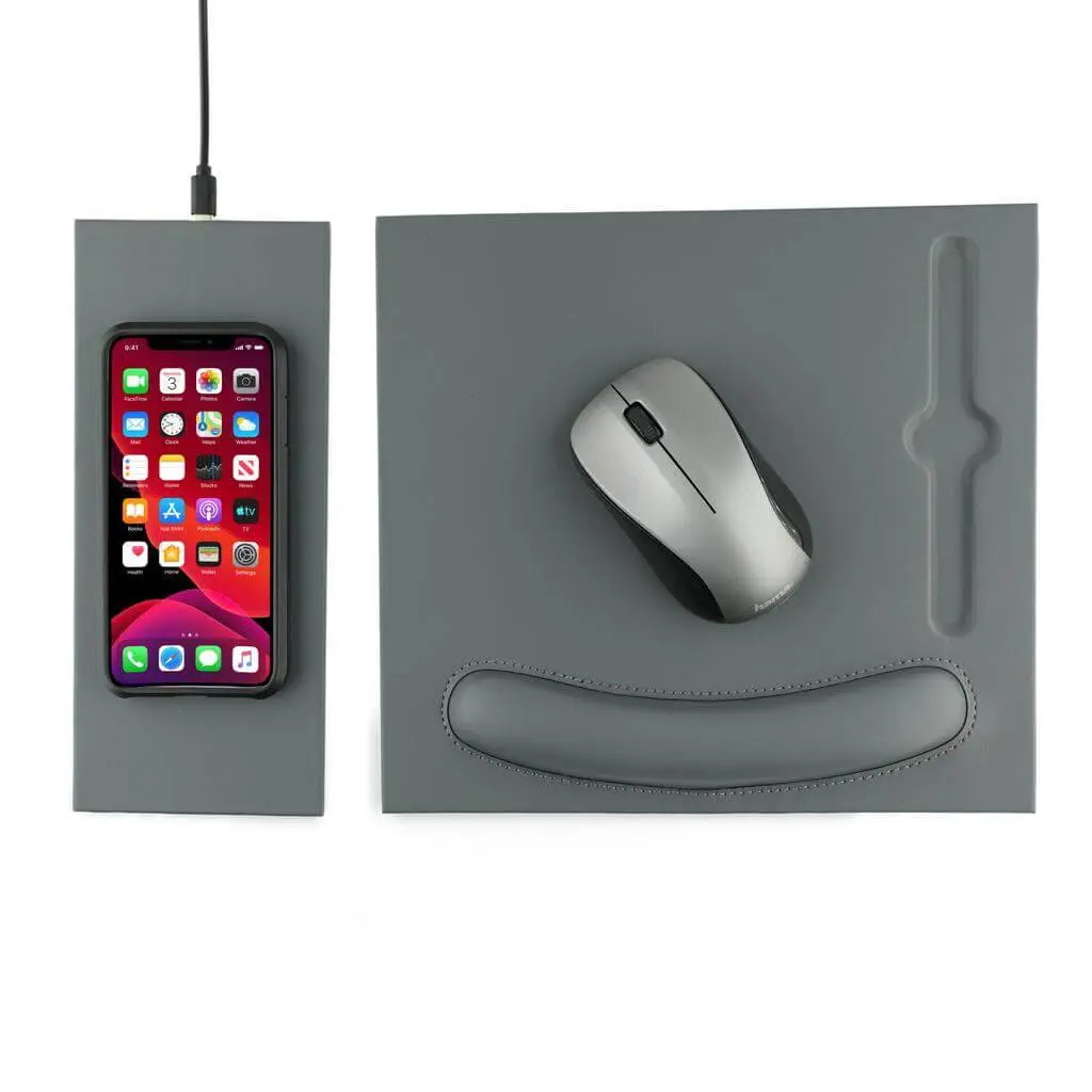 DOBERAN - @memorii 10W Wireless Charger PU Mouse Pad - Image 4
