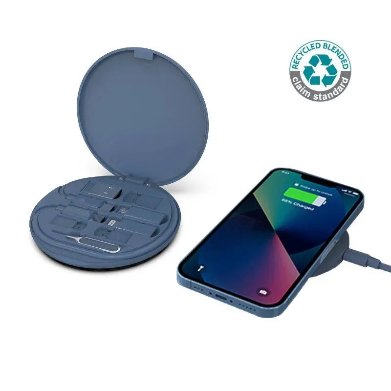 OSLO - @memorii Recycled 15W Wireless Charger Multi - Cable Set - Image 3