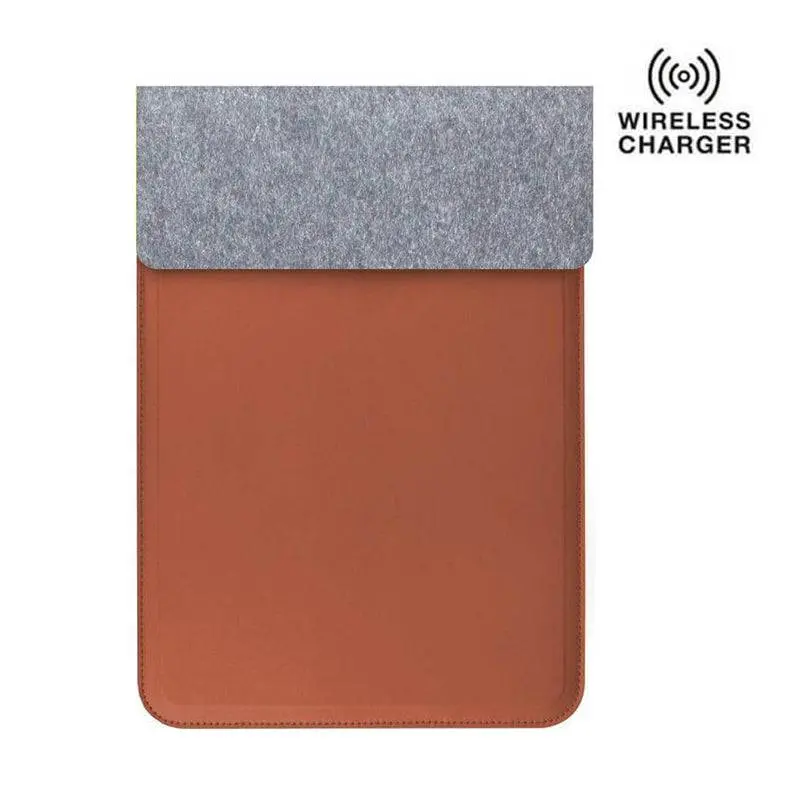CAMDEN - Giftology 14" Felt Laptop Sleeve With 15W Magnetic Charger - Image 2