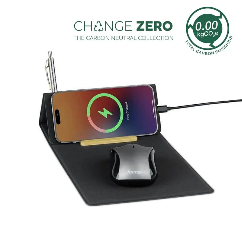 BLACE - CHANGE ZERO Recycled PU 15W Wireless Mousepad & Desk Organizer - Image 3