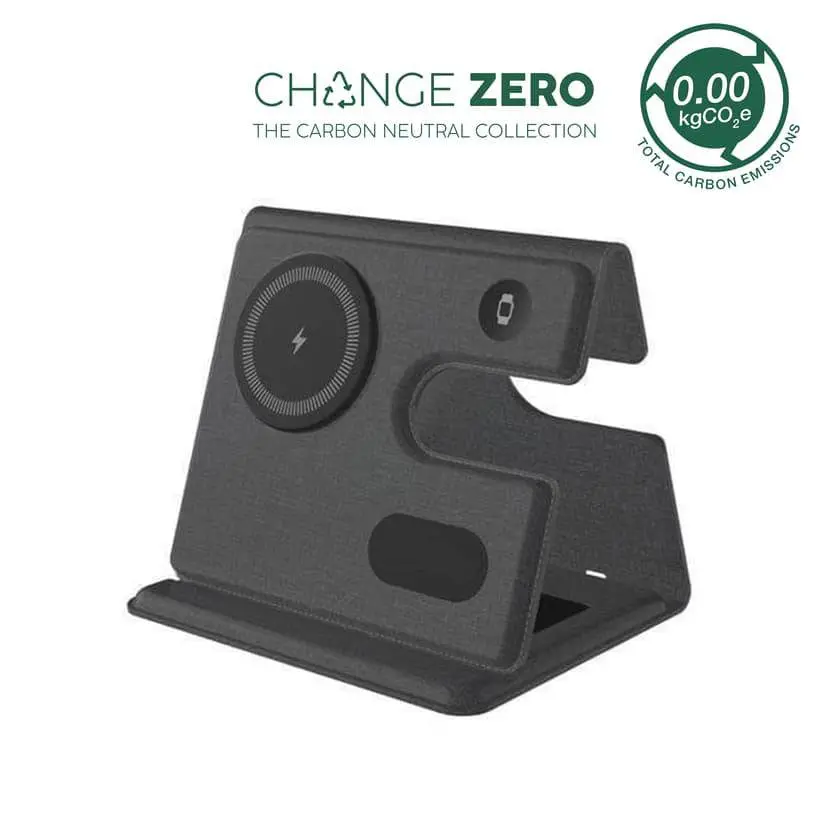 PLANA - CHANGE ZERO Recycled 3-in-1 Wireless Charger Station - Image 2